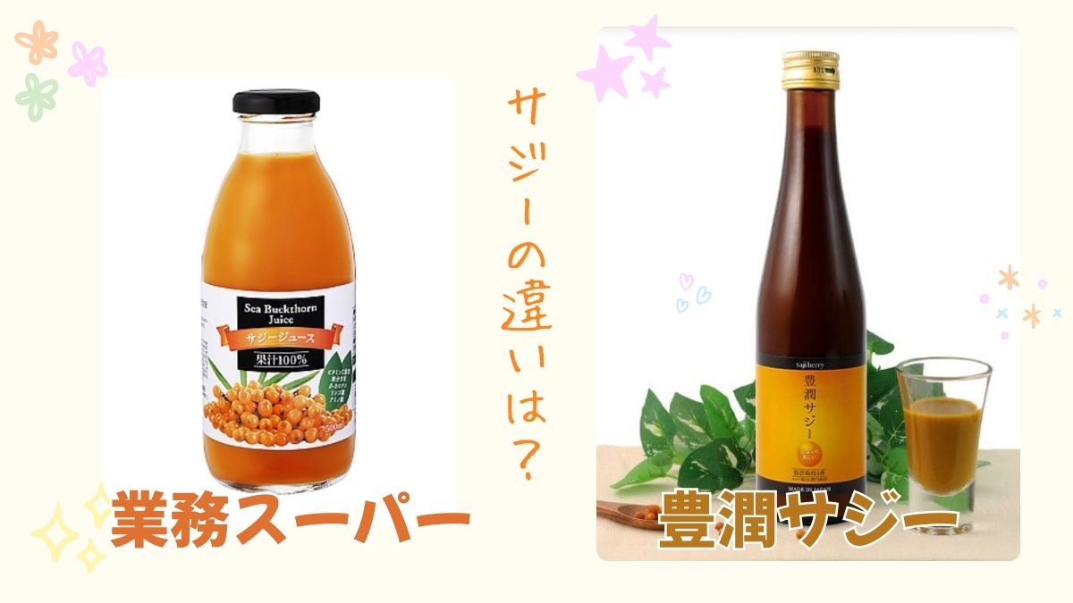 業務スーパーのサジーと豊潤サジーの違いは？7つのポイントで分かった「選ぶべき」はコレ！